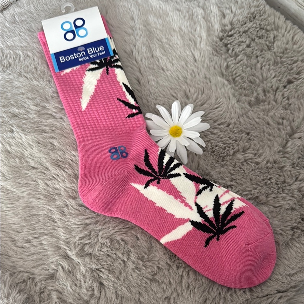 Pink Mary Jane Novelty Crew Socks, NWT